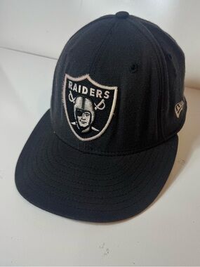 Vtg Y2K 02 Oakland Raiders NFL New Era Original Fitted Hat Wool  7 1/8 US Made